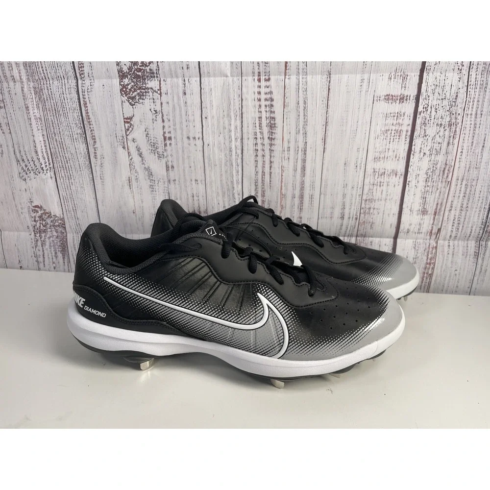 Nike Diamond Baseball Cleats Metal Mens 14 Black Grey DJ6516-010